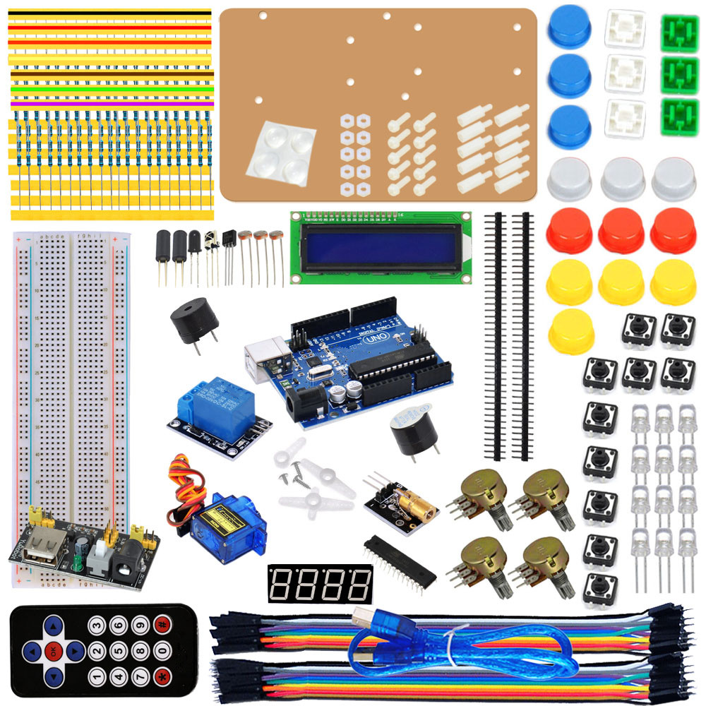 830 Hole Breadboard Set DIY for R3 Component Pack Beginner Starter Kit  MEGA2560