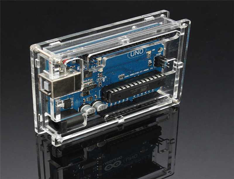 5x Clear Acrylic Box Enclosure Transparent Case Shell F Uno R3 Board Module L 
