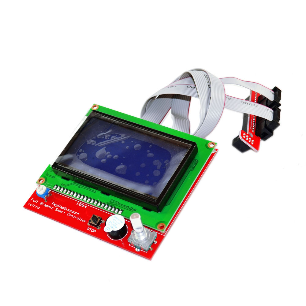 Ouken 3D-drucker LCD-bedienfeld 3D-drucker LCD Display Ramps1.4 LCD 12864 LCD-bedienfeld Grün Anzeige Controller Board 
