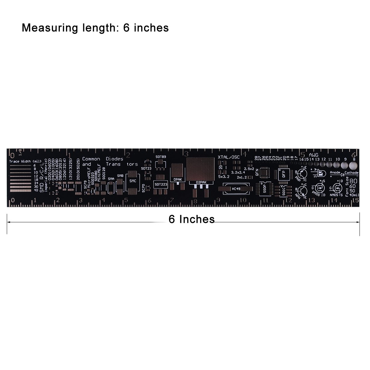 15cm 6" Multifunctional PCB Ruler