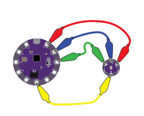 Tri-Color LED RGB LED Module For LilyPad