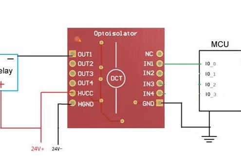 4 Channel Optocoupler Isolator Module