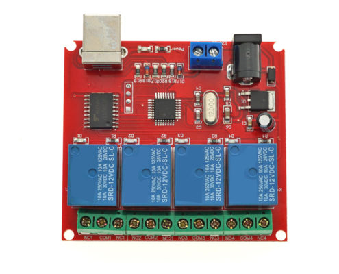 12V 4 Channel USB Relay Module