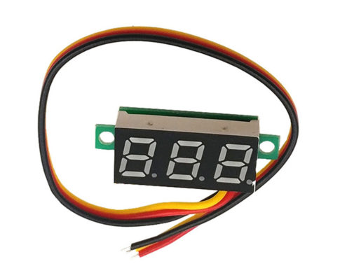 3 wire 0.28" DC 0-100V Digital Voltmeter LED Voltage Volt Meter