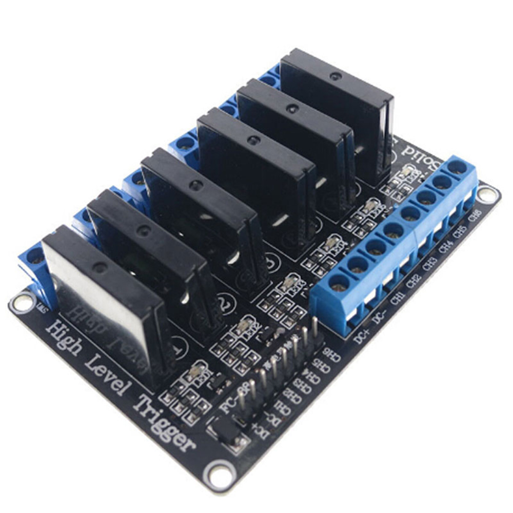 Solid State Relay Module High Level Trigger AC 240V 2A 6 Channel 5V 