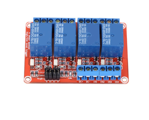 4-Channel Relay Module High Low Level Trigger Optocoupler Sensor