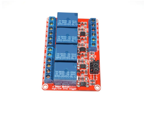 4-Channel Relay Module High Low Level Trigger Optocoupler Sensor