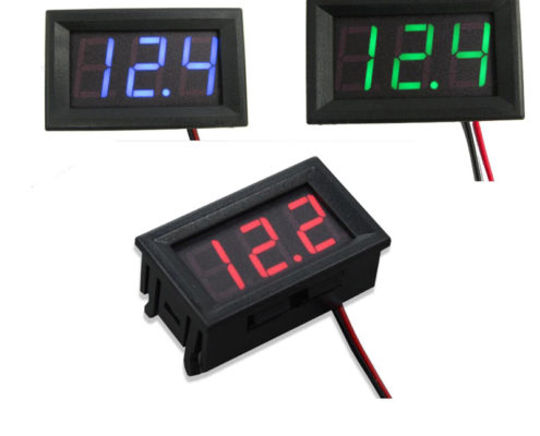 0.56" DC 5V~120V Voltmeter LED 2 Wires Digital Voltage Meter Digital Voltmeter