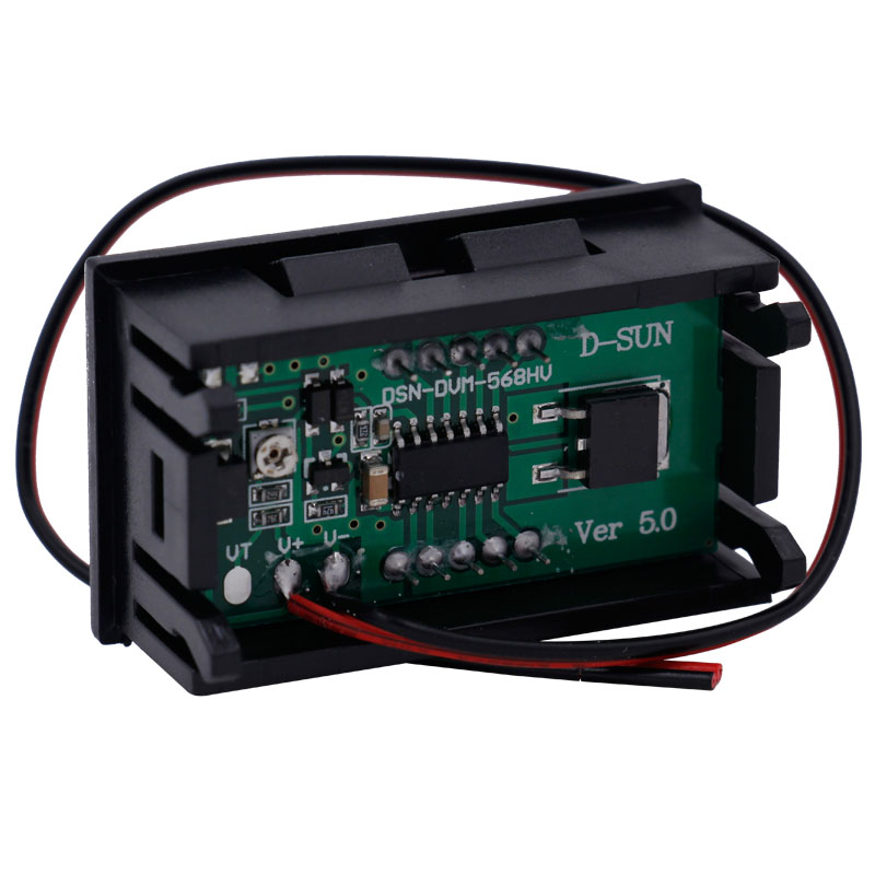 Details about   10pcs DC 5V-120V 0.56" 2 Wire Digital LED Display Voltmeter Voltage Panel Tester 