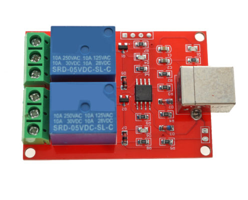 DC 5V 2 Channel USB Relay Module