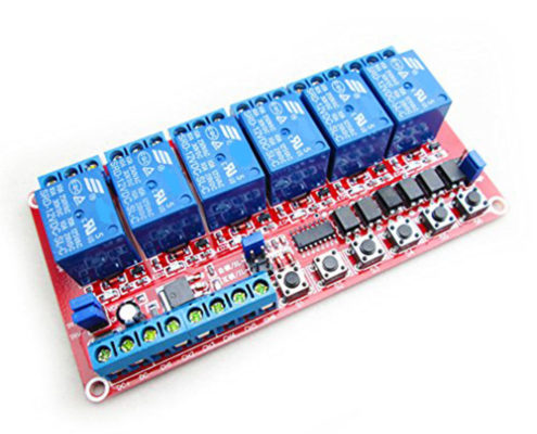 6 way Self-Lock Interlock relay 6-channel relay module