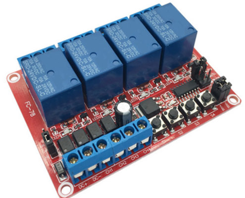 4 Channel Relay Module Self-locking Interlock Trigger