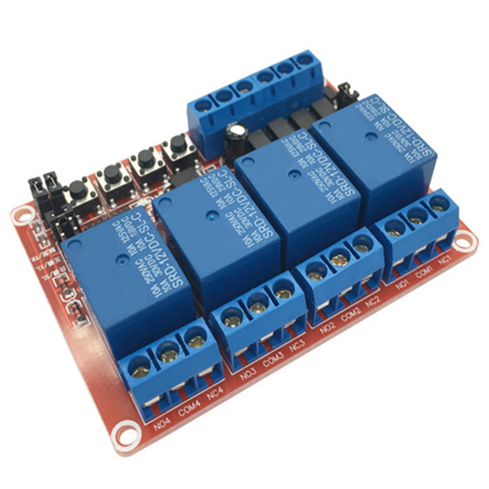 DC 12V 6-Channel Relay Module High/Low Level Triger Self-Lock Relay