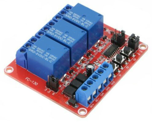 Self-Locking Interlock 2-in-1 3 Channel Relay Module