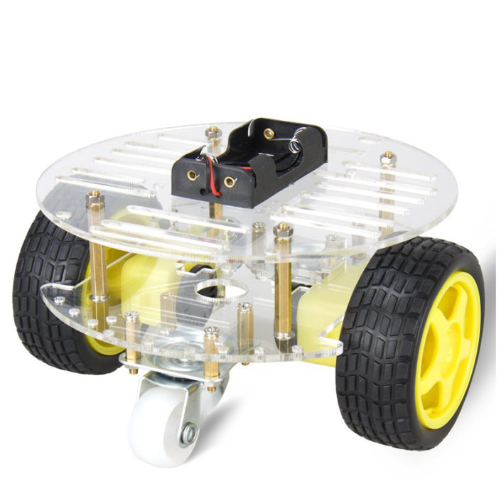 2WD Smart Robot Car Chassis Kit Two Motors Two Universal Wheels Battery Box