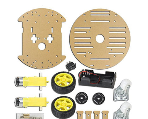 2WD Smart Robot Car Chassis Kit Two Motors Two Universal Wheels Battery Box