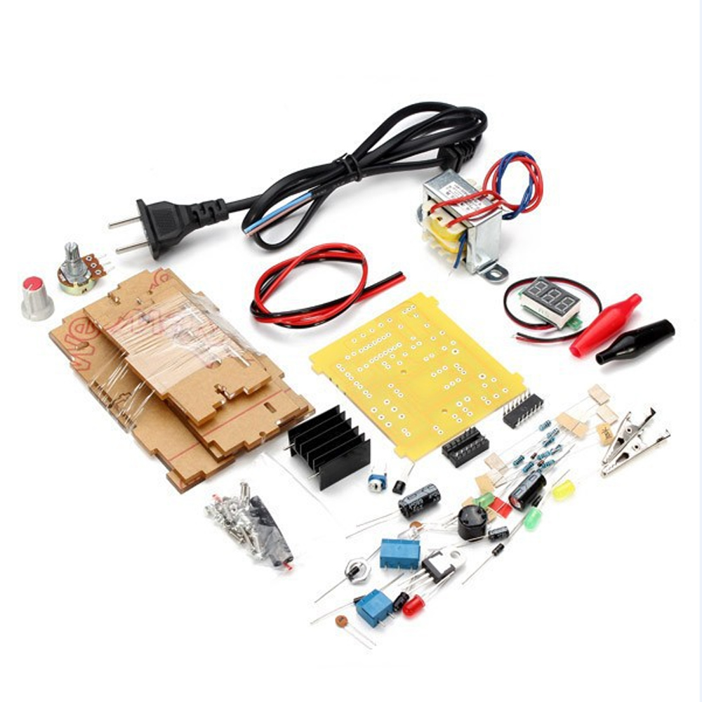 Continuously Adjustable AC to DC Regulated Power Supply DIY Kit LM317 1.25V-12V 