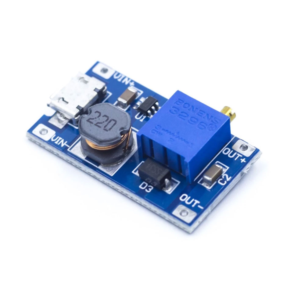 step up boost Arduino Module alimentation MT3608 2-24V to 5-28V USB réglable 2A
