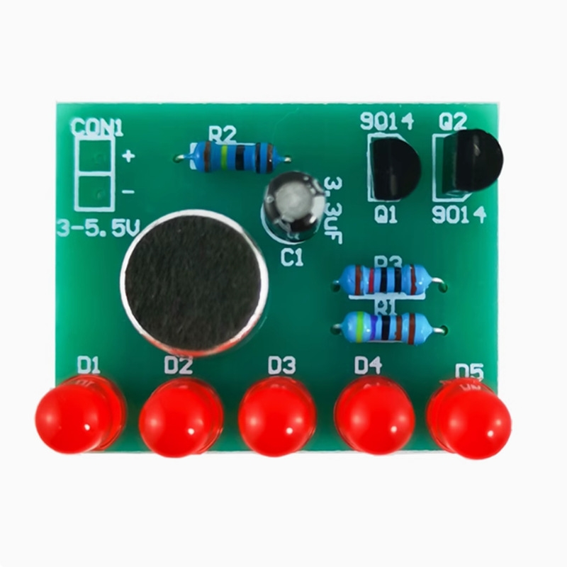 electronic voice controlled level indicator light