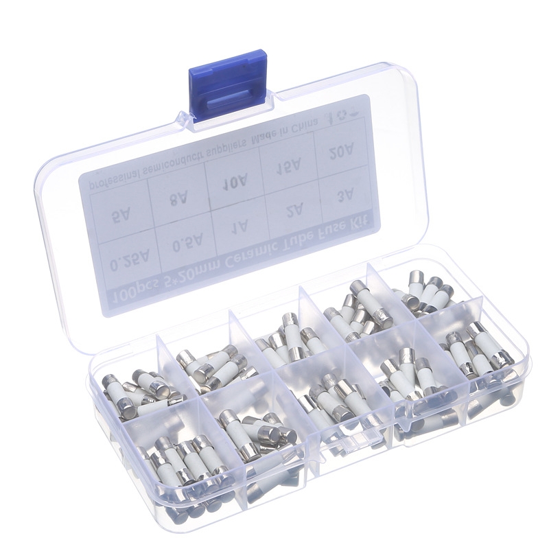 100pcs ceramic fuse assortment kit
