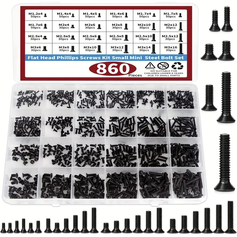 860pcs small computer screw set