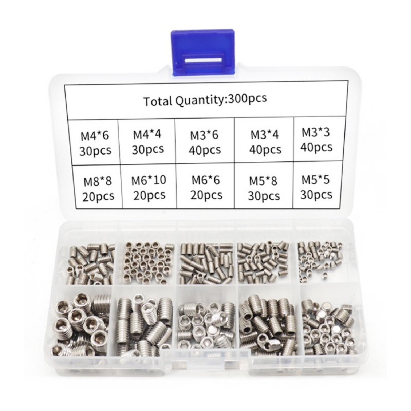 300pcs 304 stainless steel screw set