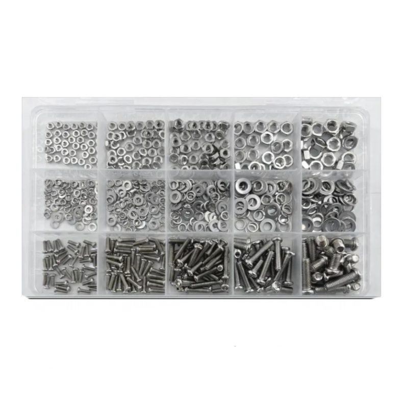 640 pieces hex screw and nut combination set